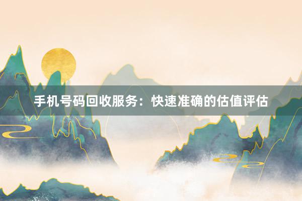 手机号码回收服务：快速准确的估值评估